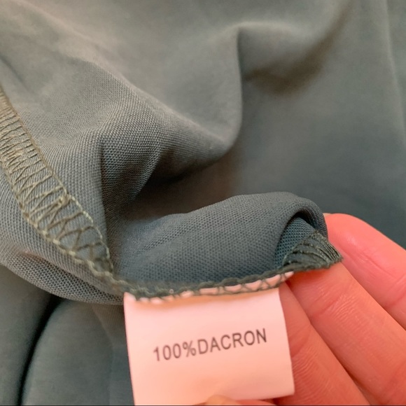 Teal v neck tiered flouncy shift dress small - Picture 8 of 9